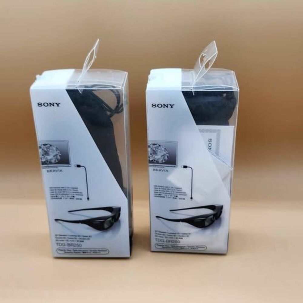 Sony Bravia TDG-BR250 Glasses, Lot of 2 Previously Unused